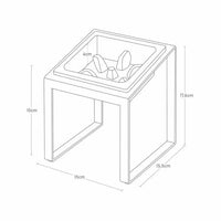 Yamazaki Nooks traag voederende schuine voerbak - wit