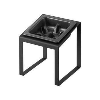 Yamazaki Nooks slowfeeder-voerbak schuin - zwart