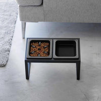 Yamazaki Nooks slowfeeder-voerbak schuin en standaard - Zwart - bestel bij Mooier Thuis