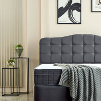 Opbergboxspring Marrakech Velvet Antraciet – 160x200 cm