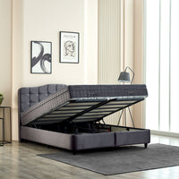 Opbergboxspring Marrakech Velvet Antraciet – 160x200 cm