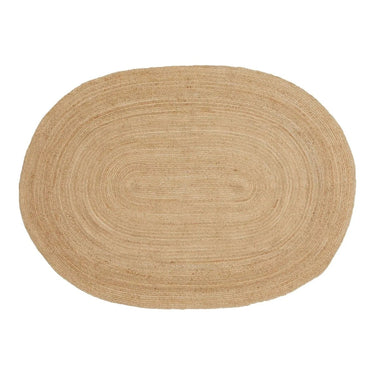 Bombay jute vloerkleed ovaal - naturel - 200×140 cm