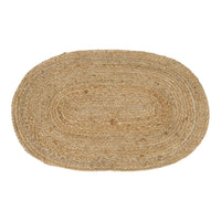Bombay ovaal jute vloerkleed - naturel - 80×50 cm - Mooier Thuis