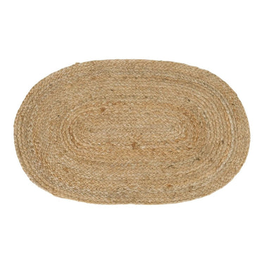 Bombay ovaal jute vloerkleed - naturel - 80×50 cm