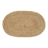 Bombay ovaal jute vloerkleed - naturel - 80×50 cm - beige en bruin - Mooier Thuis
