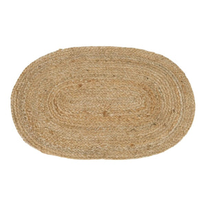 Bombay ovaler Jute-Teppich – Natur – 80 × 50 cm