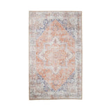 Havana chenille vloerkleed - blauw/oranje - 230×160 cm - blauw en oranje - Mooier Thuis