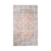 Havana chenille vloerkleed - blauw/oranje - 230×160 cm - Mooier Thuis