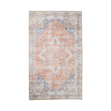 Havana chenille vloerkleed - blauw/oranje - 230×160 cm