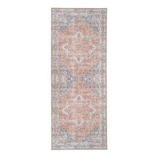Havana Loper Vintage Oranje-Blauw 80x200 cm deurmat - oranje en blauw - Mooier Thuis