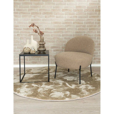 Miami rond vloerkleed - zand - Ø160 cm