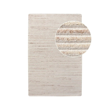 Mango wollen vloerkleed - ivoor - 230×160 cm