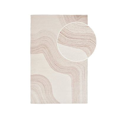 Surat-Wollteppich – hellbraun/elfenbein – 230 × 160 cm