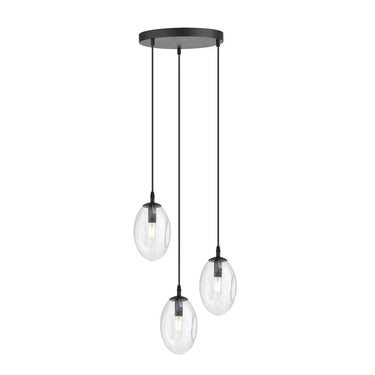 ASTRAL 3-lichts hanglamp - Helder glas