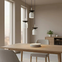 EGO 3-lichts hanglamp - Wit metaal - Zwart accent - Mooier Thuis