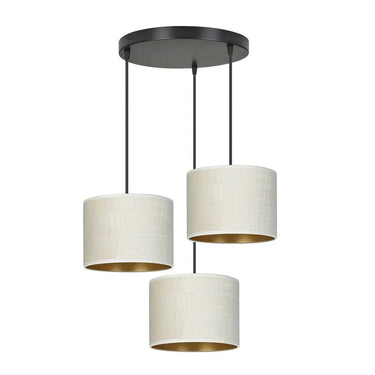 HILDE 3-lichts hanglamp - Wit fluweel premium