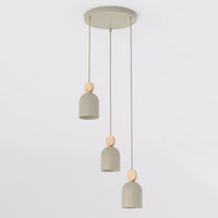 Mesi hanglamp hout 3-lichts mokka naturel premium