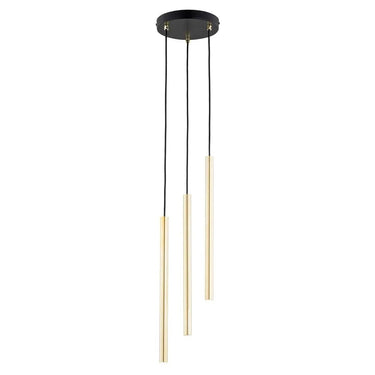 SELTZER 3-lichts hanglamp - Goud buizen