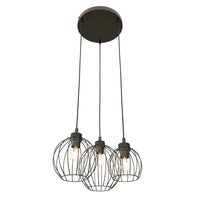 NANDO 3-lichts hanglamp - Zwart metaal - Mooier Thuis