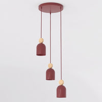 Mesi hanglamp hout 3-lichts bordeaux naturel premium