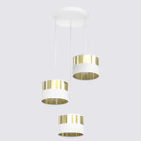 Lux hanglamp 3-lichts wit goud premium