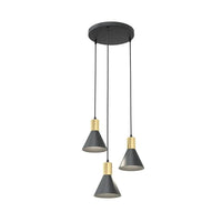 ROSA 3-lichts hanglamp - Zwart met gouden accent - Mooier Thuis