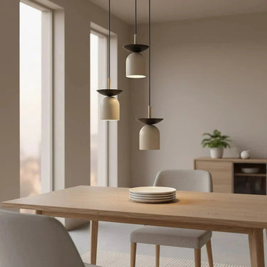 EGO 3-lichts hanglamp - Beige metaal