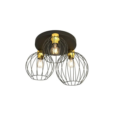 NEST 3-lichts plafondlamp - Zwart goud premium