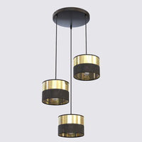 Lux hanglamp 3-lichts zwart goud