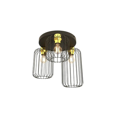 BARN 3-lichts plafondlamp - Zwart goud premium