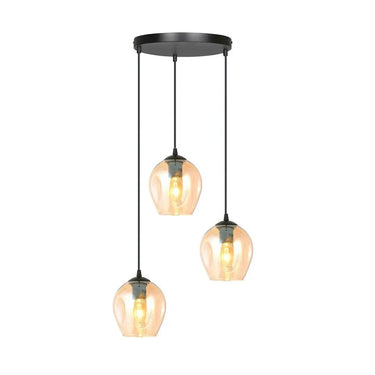 ISTAR 3-lichts hanglamp - Amber glas premium