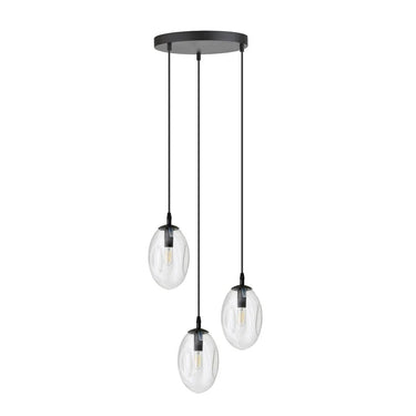 ASTRAL 3-lichts hanglamp - Helder glas