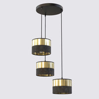 Lux hanglamp 3-lichts zwart goud
