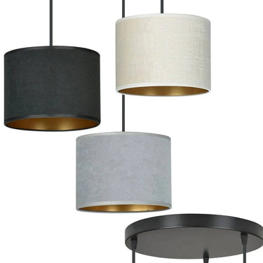 HILDE 3-lichts hanglamp - Mix fluweel