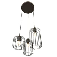 Emibig VANDER 3-lichts hanglamp - Zwart premium