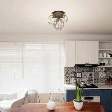 NEST 3-lichts plafondlamp - Zwart goud premium