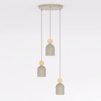 Mesi hanglamp hout 3-lichts mokka naturel premium