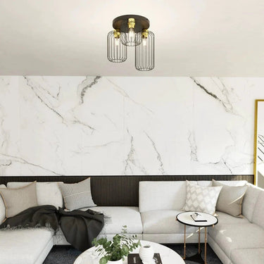BARN 3-lichts plafondlamp - Zwart goud premium