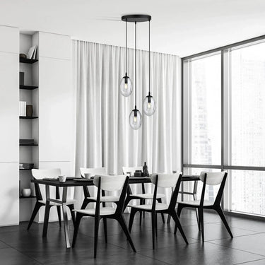 ASTRAL 3-lichts hanglamp - Helder glas