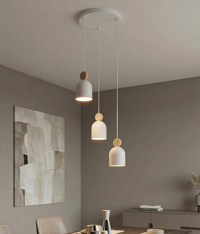 Mesi hanglamp hout 3-lichts wit naturel premium