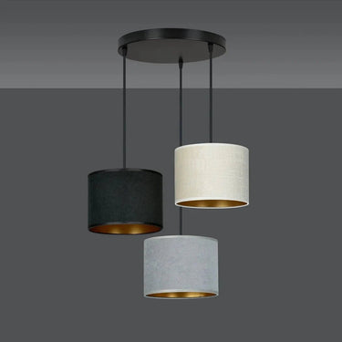 HILDE 3-lichts hanglamp - Mix fluweel