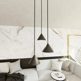 ELIT 3-lichts hanglamp - Zwart hanglamp met lampenkap - sfeervol in een Minimalistisch interieur