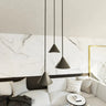 ELIT 3-lichts hanglamp - Zwart hanglamp met lampenkap - sfeervol in een Minimalistisch interieur