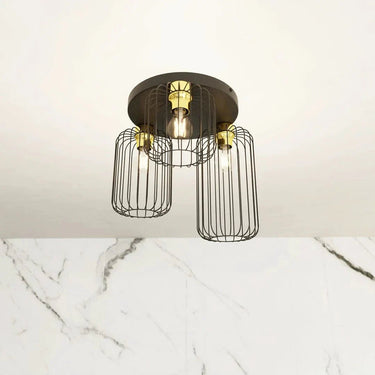BARN 3-lichts plafondlamp - Zwart goud premium