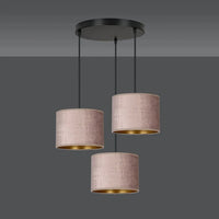 Emibig HILDE 3-lichts hanglamp - Roze fluweel - Mooier Thuis