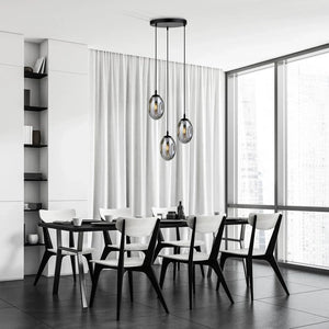ASTRAL 3-light pendant lamp - Smoked glass