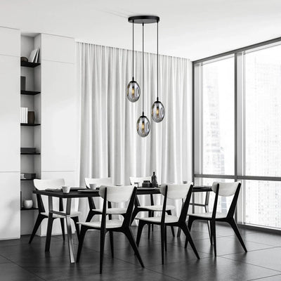 ASTRAL 3-light pendant lamp - Smoked glass