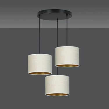 HILDE 3-lichts hanglamp - Wit fluweel premium
