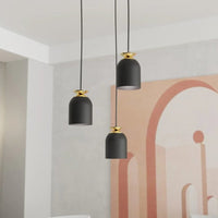 Emibig TARGET 3-lichts hanglamp - Zwart met goud accent - Mooier Thuis