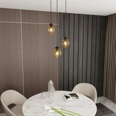 ISTAR 3-lichts hanglamp - Amber glas premium